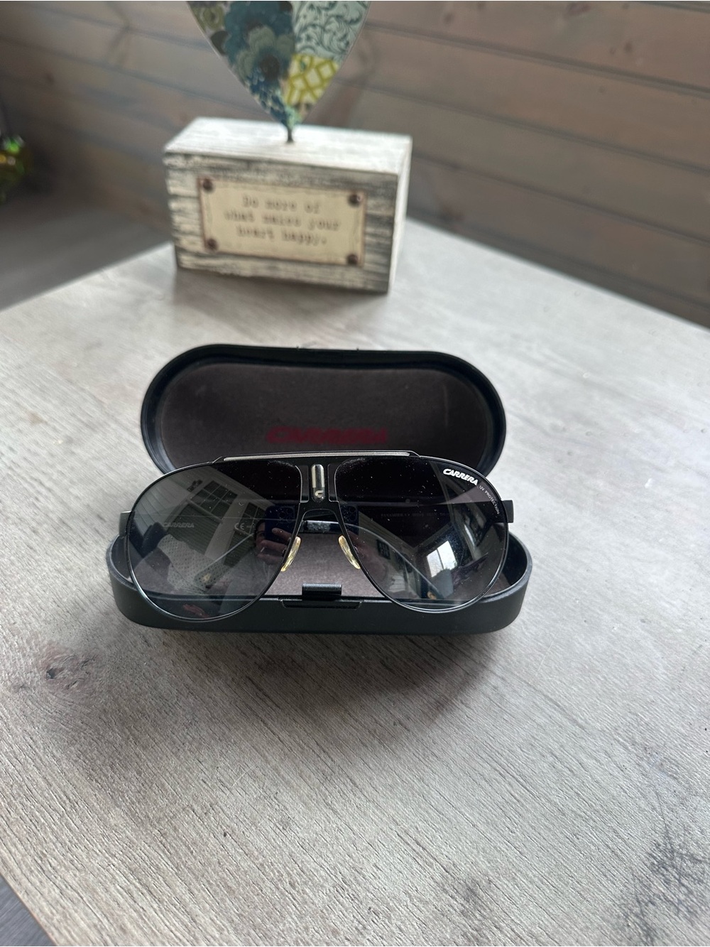 Classic early 2000s Carrera Matt Black with silver details Aviator Smoke Lenses - Picture 2 of 7